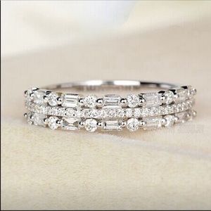 Classic Silver CZ Band